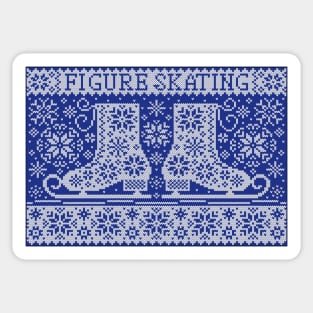 Knitted jacquard pattern figure skating Sticker